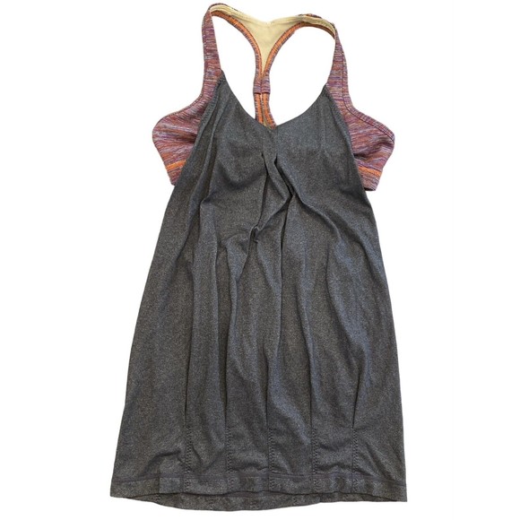 Lululemon Multicolored Practice Freely Tank‎ Top with Bra Size 6 - Picture 3 of 11